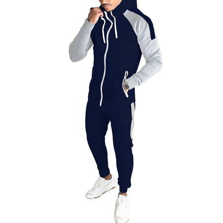 Color Block Zipper Pants Sets - Talk to the tee store