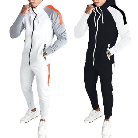Color Block Zipper Pants Sets - Talk to the tee store