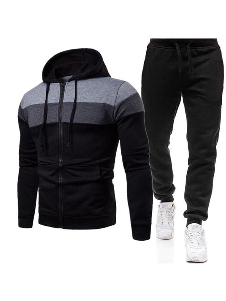 Men's Color Block Hooded Set - Talk to the tee store