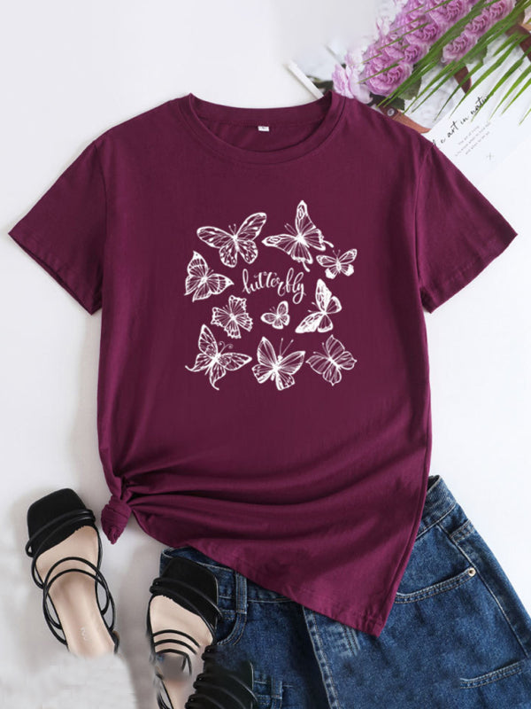Women's Butterfly Short Sleeve T-Shirt