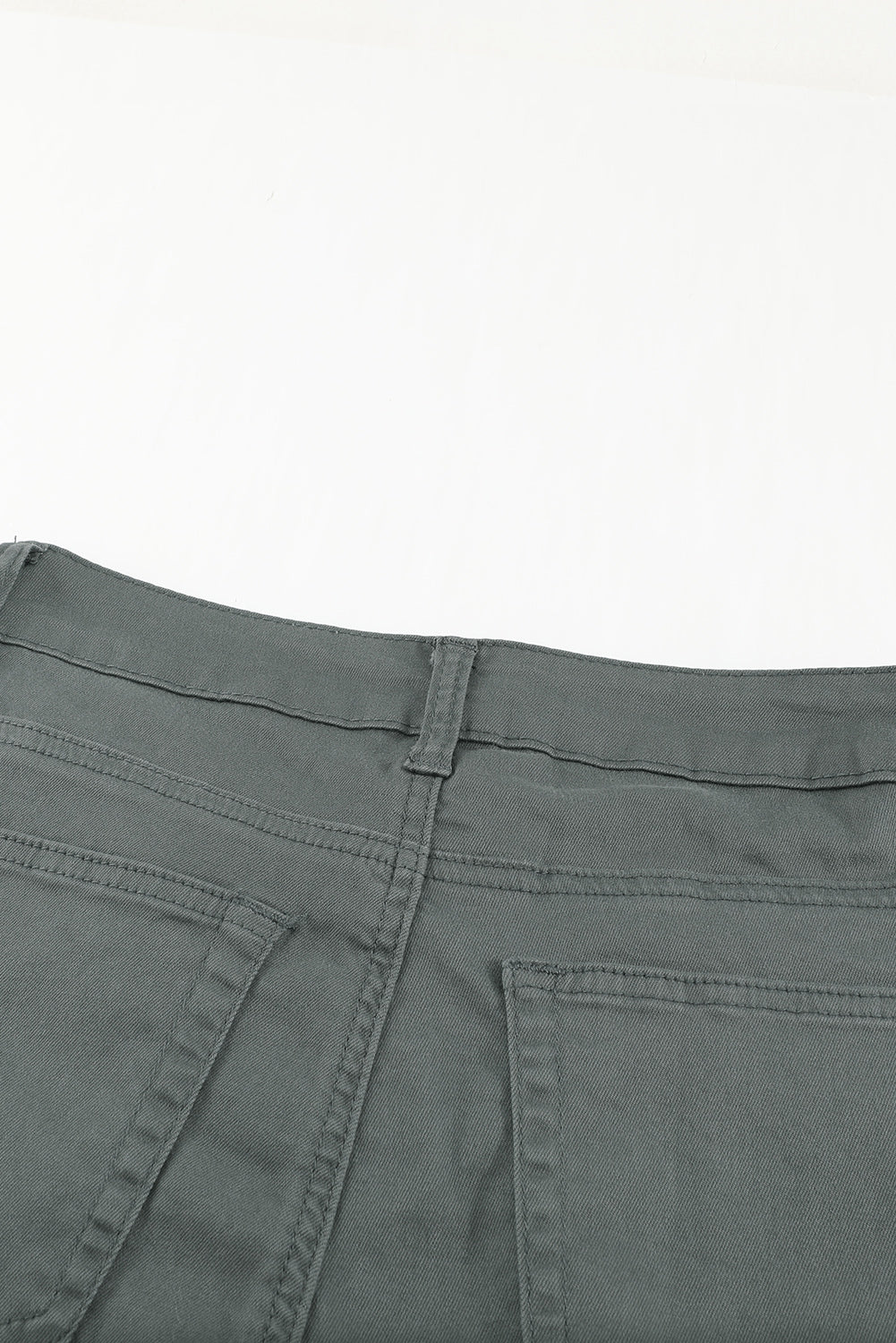 Button Fly Hem Detail Skinny Jeans - Talk to the tee store