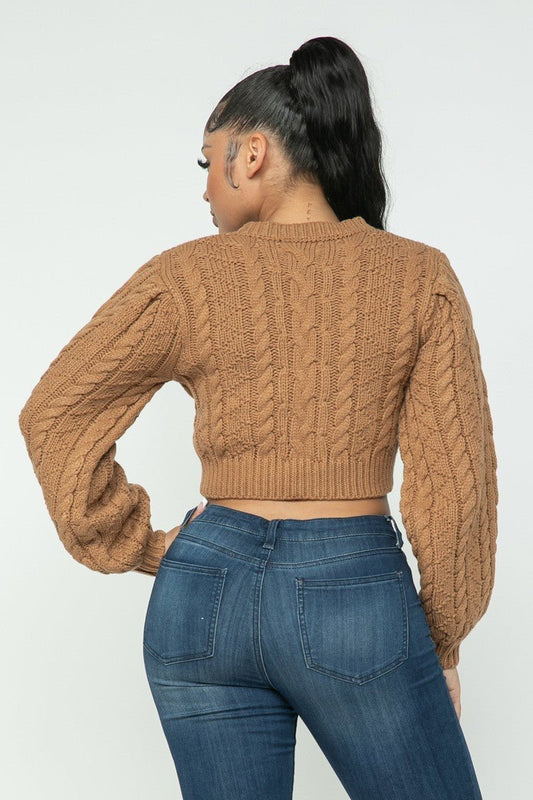 Crop Top Sweater - Talk to the tee store