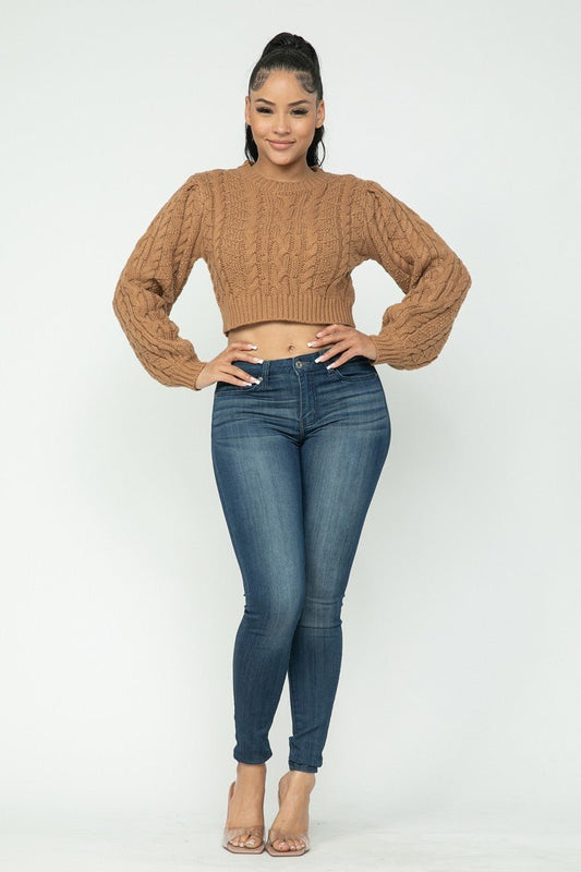 Crop Top Sweater - Talk to the tee store