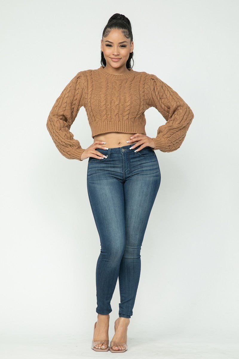 Crop Top Sweater - Talk to the tee store