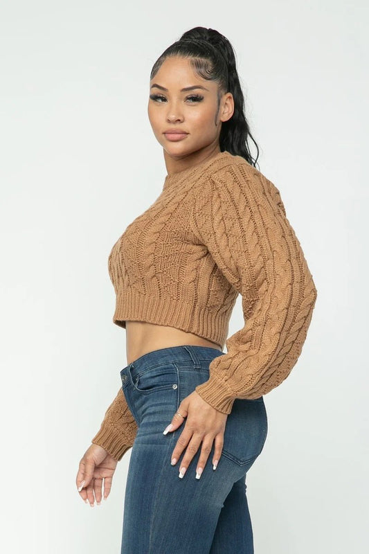 Crop Top Sweater - Talk to the tee store