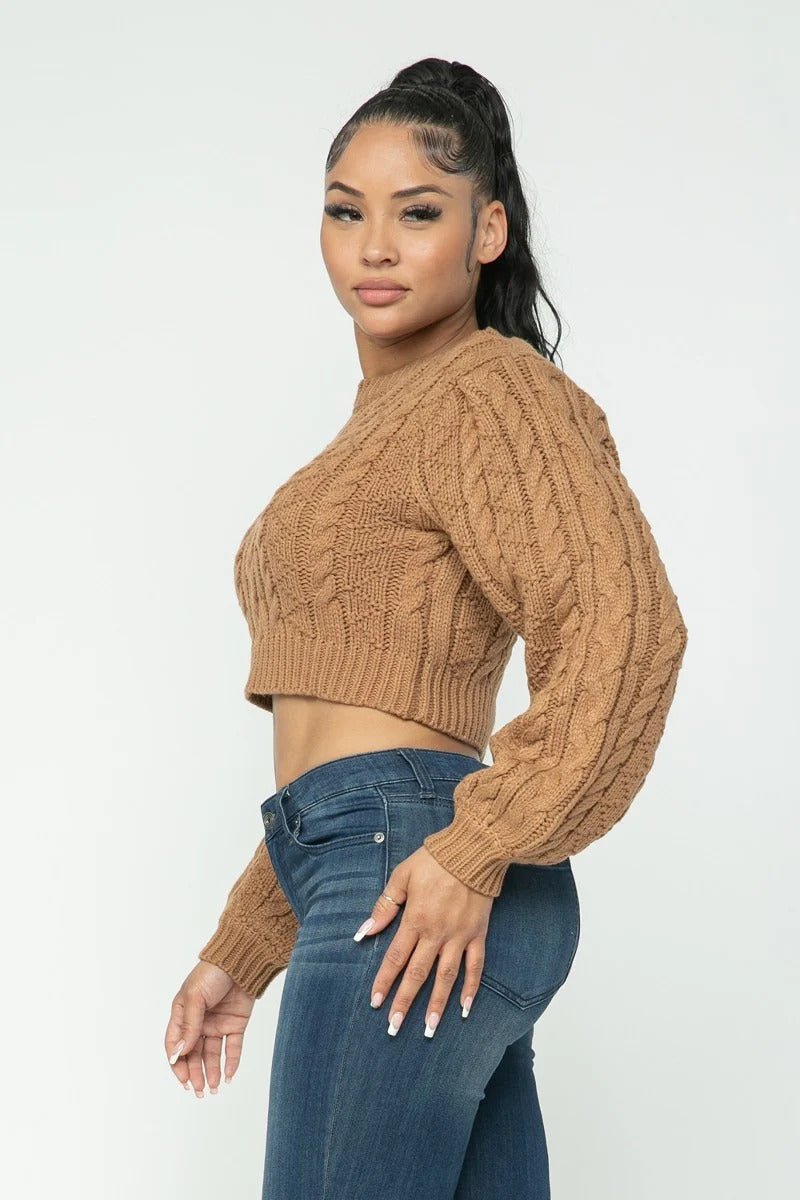 Crop Top Sweater - Talk to the tee store