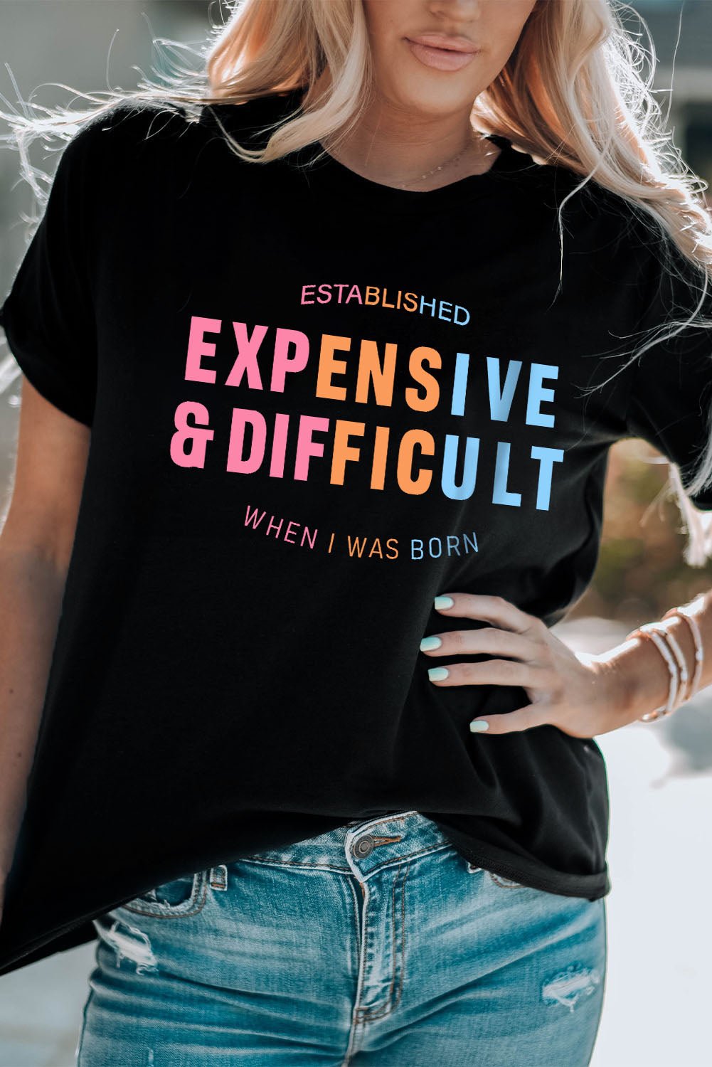 Expensive Cuffed Sleeve Tee - Talk to the tee store