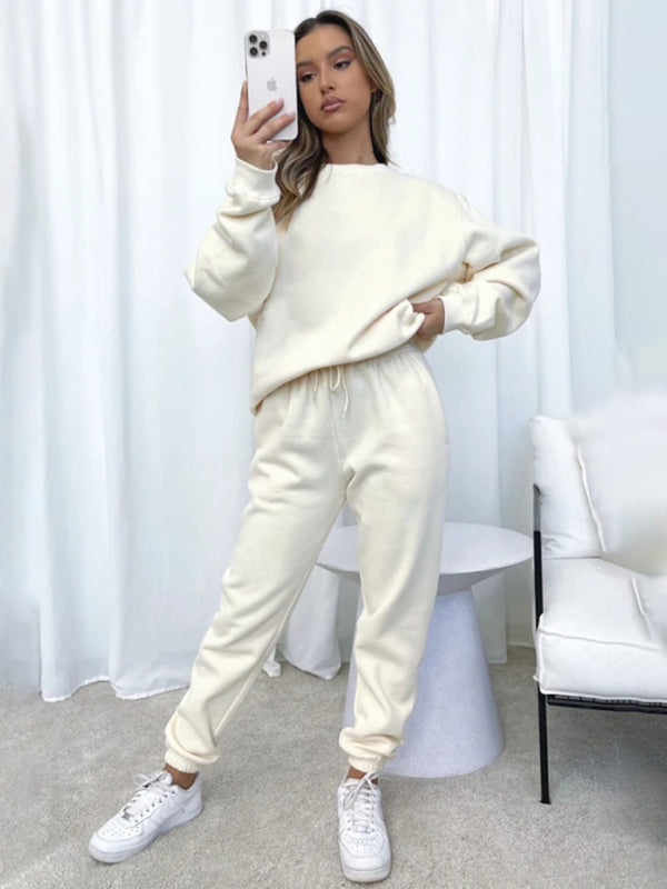 New Solid Color Pullover Suit