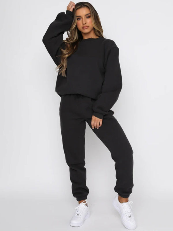 New Solid Color Pullover Suit