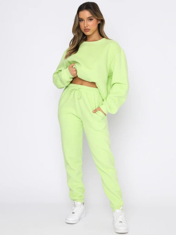 New Solid Color Pullover Suit
