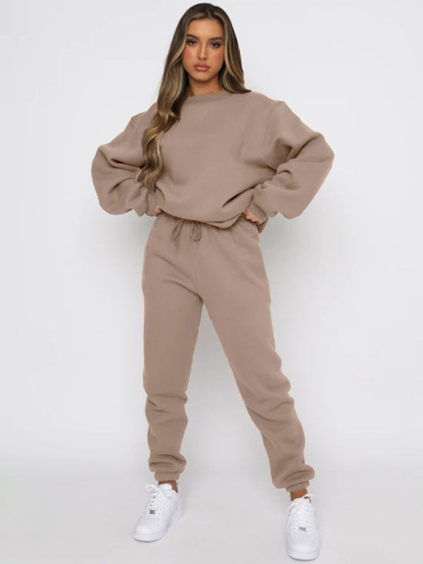 New Solid Color Pullover Suit