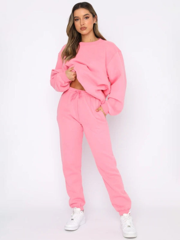 New Solid Color Pullover Suit