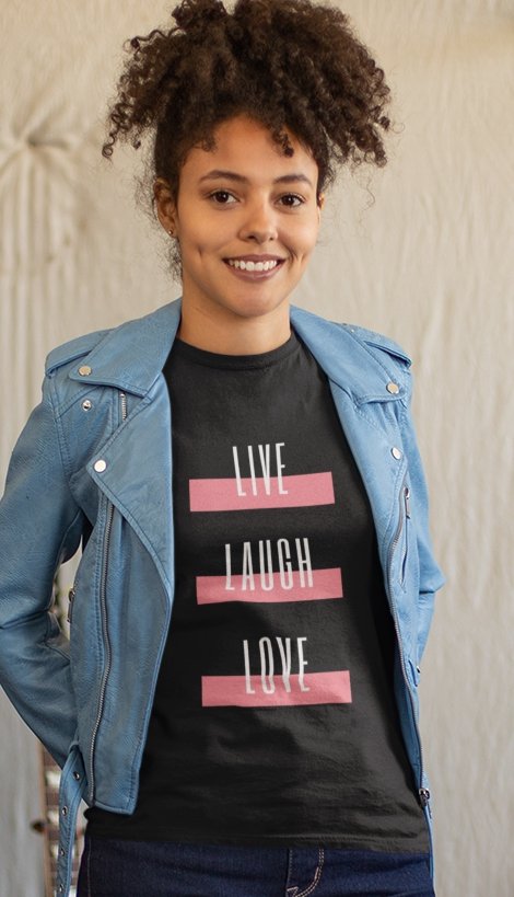 Live Laugh Love Short Sleeve Tee - Talk to the tee store