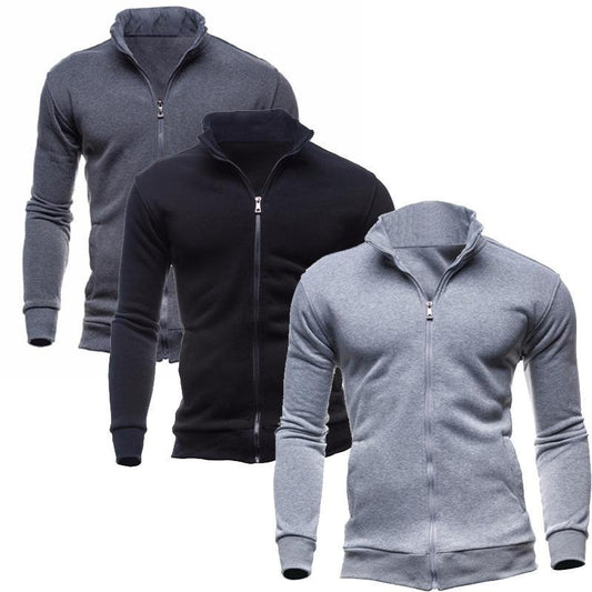 Men Turtleneck Zip Jacket - Talk to the tee store