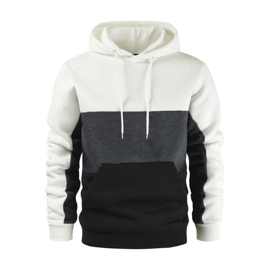 Men's Block Color Long Sleeve Hooded - Talk to the tee store