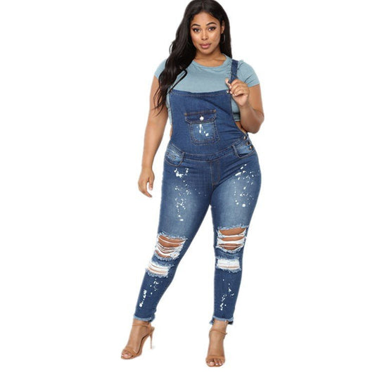 Plus Size Denim Jumpsuit - Talk to the tee store