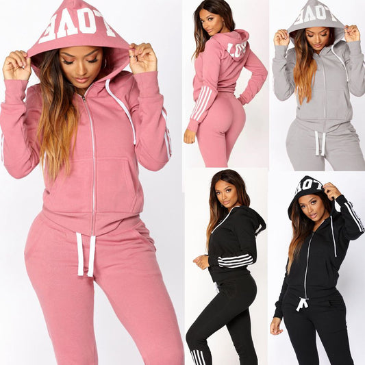 Printed Long-sleeved Sportswear Suit - Talk to the tee store