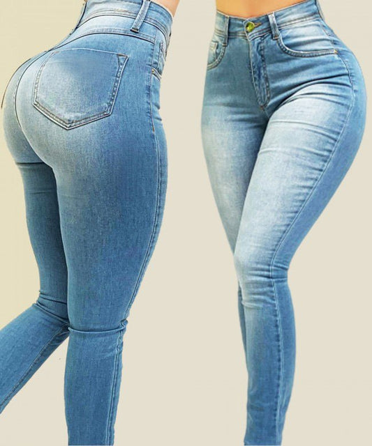 Washed High Waist Jeans - Talk to the tee store
