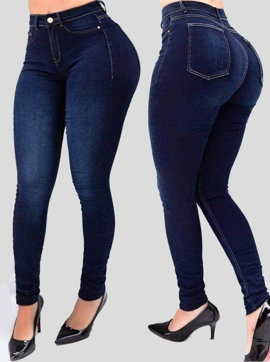 Washed High Waist Jeans - Talk to the tee store