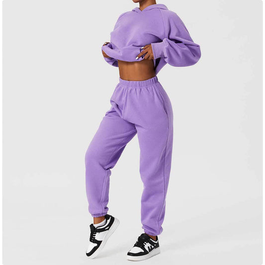 Winter Hooded Loose Sports Suit - Talk to the tee store