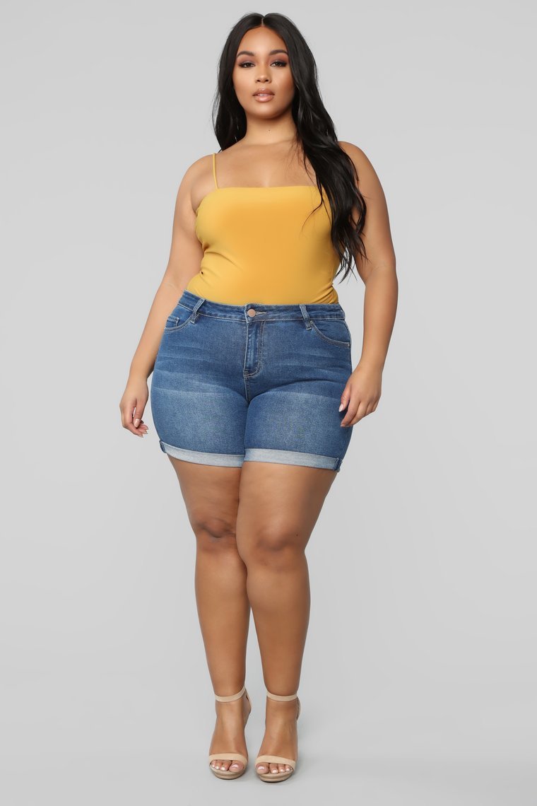 Women Plus Size Denim Shorts - Talk to the tee store
