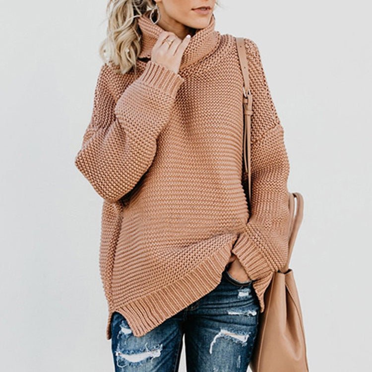 Women Turtleneck Sweater - Talk to the tee store