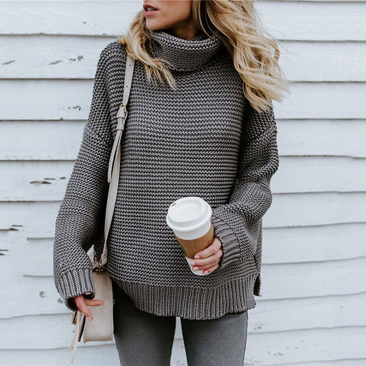 Women Turtleneck Sweater - Talk to the tee store