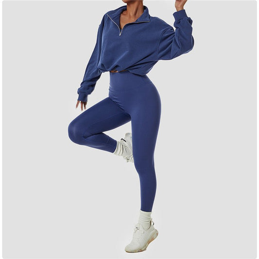 Zipper Drawstring Sports Tops - Talk to the tee store