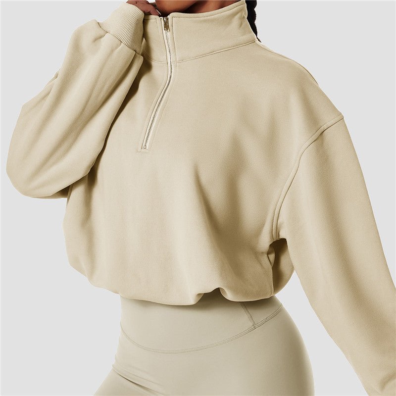 Zipper Drawstring Sports Tops - Talk to the tee store