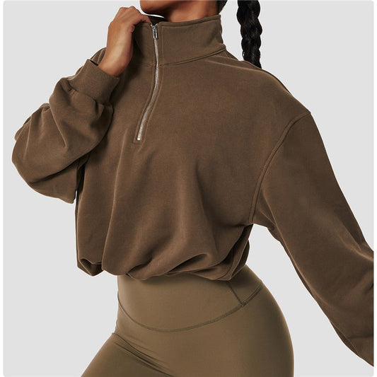 Zipper Drawstring Sports Tops - Talk to the tee store