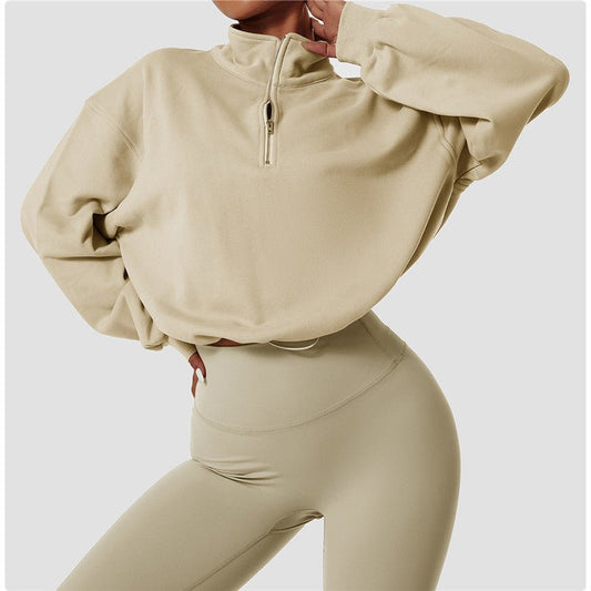 Zipper Drawstring Sports Tops - Talk to the tee store